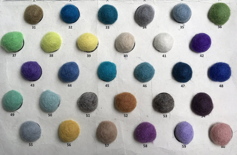 Multi coloured felt circles - 5cm - QTY 100 BULK pack. FREE POST