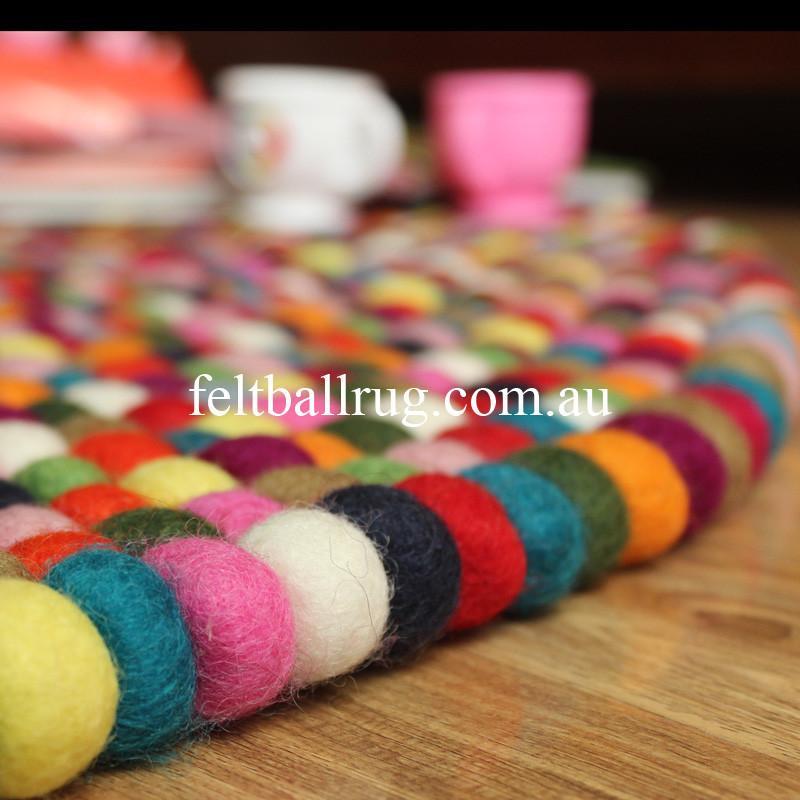 Multicolored Felt Ball Rug - Most Popular Felt Ball Rug Design – Felt ...