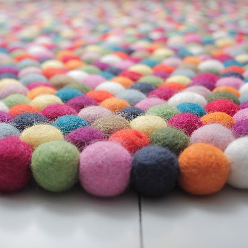 Multicolored Felt Ball Rug - Most Popular Felt Ball Rug Design – Felt ...