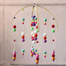 Multicolored Felt Ball Mobile